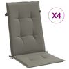 vidaXL Възглавници за стол 4 бр меланж тъмносиви 120x50x4 см плат