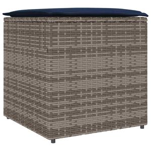 vidaXL Кутия за възглавници Сив 50 x 50 x 50 cm полиратан