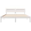 vidaXL Рамка за легло с таблото Бяло 160 x 200 cm Солидно борово дърво
