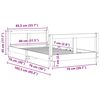 vidaXL Рамка за детско легло 80x160 см масивна борова дървесина