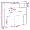 vidaXL Облегалка за глава с рафт Дъб 120 x 17 x 102 cm Инженерно дърво