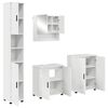 vidaXL Комплект мебели за баня Монтиране на стена 4 pcs Лъскаво бяло