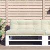 vidaXL Палетна възглавница, кремава, 120x40x12 см, текстил