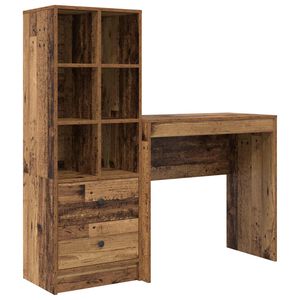 vidaXL Бюро Старо дърво 125,5 x 40 x 127 см 2 бр.