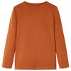Детска тениска с дълъг ръкав, опушено оранжево, 128