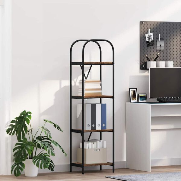 vidaXL Рафт за книги Димян дъб 40 x 30 x 146 см Инженерно дърво