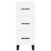 vidaXL Сайдборд, бял, 34,5x34x90 см, инженерно дърво