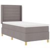 vidaXL Легло с пружинирана основа с таблото Таупе 90 x 190 cm текстил