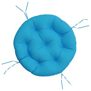 vidaXL Кръгла възглавница светлосиня &Oslash; 60 x11 см Оксфорд плат