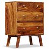 vidaXL Страничен шкаф, акациево дърво масив, 60x35x76 cм