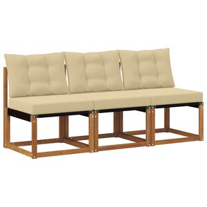 vidaXL 3 Брой Външен среден диван