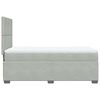 vidaXL Боксспринг легло с матрак, светлосиво, 90x200 см, кадифе