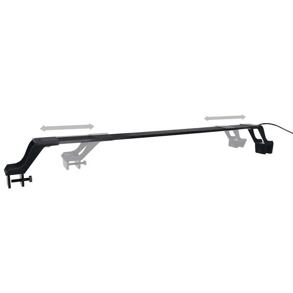 vidaXL LED лампа за аквариум със скоби, 55-70 см, синьо и бяло