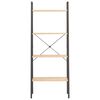 vidaXL Стояща етажерка с 4 рафта светлокафяво и черно 56x35x140 см