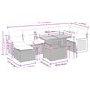 vidaXL Градински диван с възглавници, 8 части, черен полиратан, акация