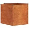 vidaXL Градинска повдигната леха ръждив 129x129x77см кортенова стомана