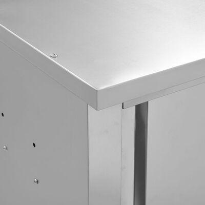 vidaXL Кухненски стенен шкаф с плъзгащи врати, 120x40x50 см, стомана