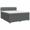 vidaXL Континентално легло с матрак Тъмносиво 160 x 200 cm Текстил