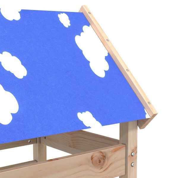 vidaXL Игрална кула Кафяво 52.5 x 85 x 239 см Солидно борово дърво