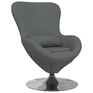 vidaXL Стол яйце Тъмен сив 63 x 73 x 90 см текстил
