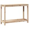 vidaXL Маса за разсаждане с рафт, 108x35x75 см, борово дърво масив