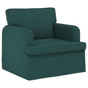 vidaXL Диван Тъмен зелен 84 x 80 x 85 см текстил