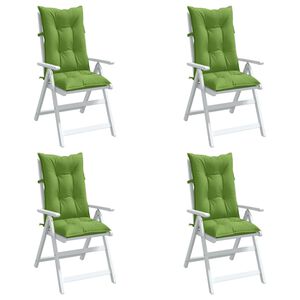 vidaXL Възглавници за столове 4 бр меланж зелени 120x50x7 см плат