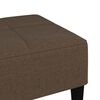 vidaXL 2-местно канапе с табуретка, кафяво, микрофибърен текстил