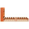 vidaXL Легло с етажерка за книги, без матрак, 100x200 см, бор масив