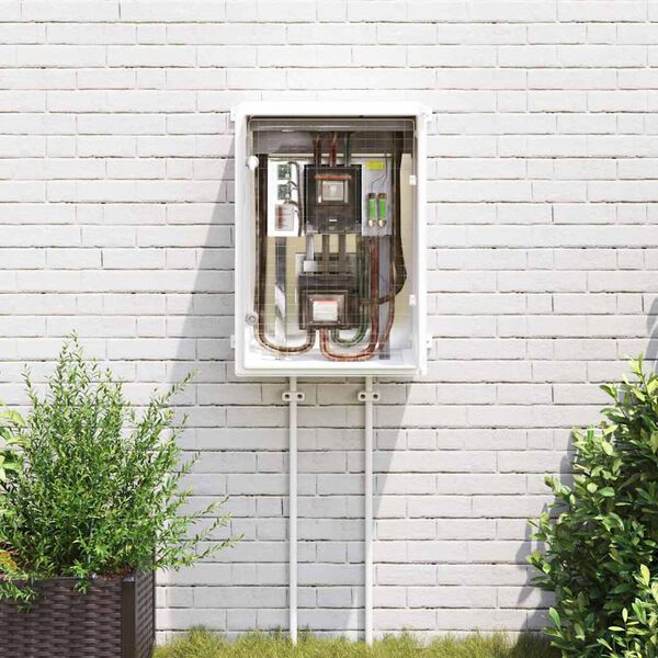 vidaXL Контролен шкаф Сив 50 x 24,5 x 70 см ABS пластмаса