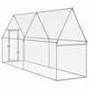 vidaXL Клетка за пилета сребриста 100x100x190 см поцинкована стомана
