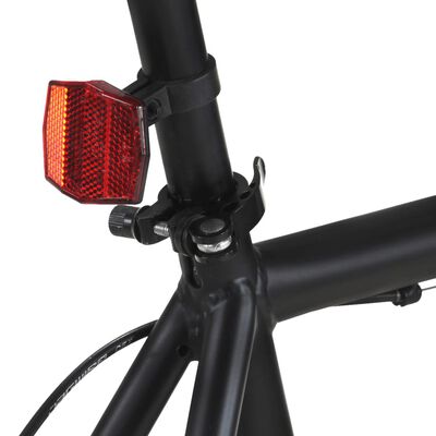 vidaXL Велосипед с фиксирана предавка, черно и оранжево, 700c, 51 см