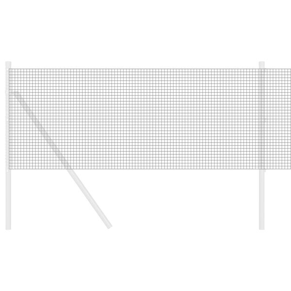 vidaXL Заварена мрежа ограда Сив 0.6 x 50 м Стомана