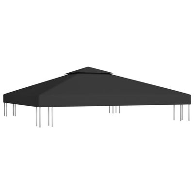 vidaXL Двоен покрив за шатра, 310 г/м², 3x3 м, черен