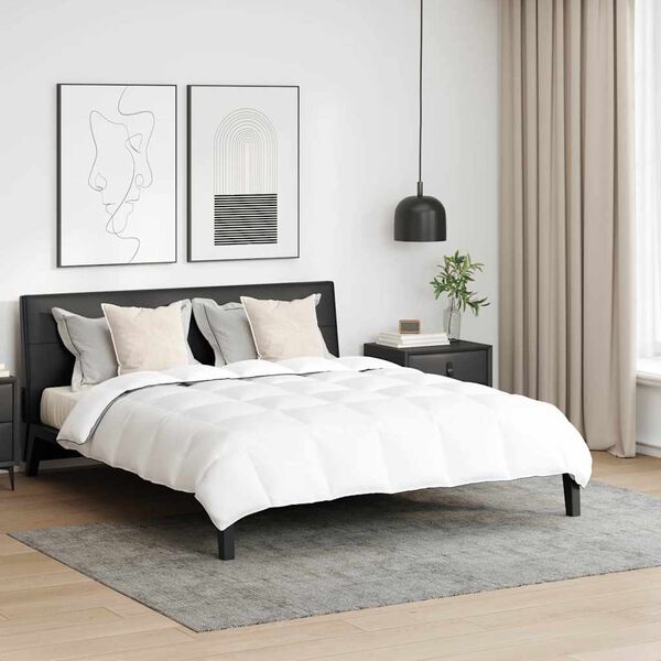 vidaXL Зимен юрган с възглавница 3 pcs Бяло Пухени пера