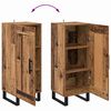 vidaXL Служебен шкаф Старо дърво 34,5 x 34 x 90 см