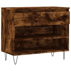 vidaXL Шкаф за обувки, опушен дъб, 70x36x60 см, инженерно дърво