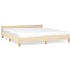 vidaXL Рамка за легло без матрак, кремава, 160x200 см, плат