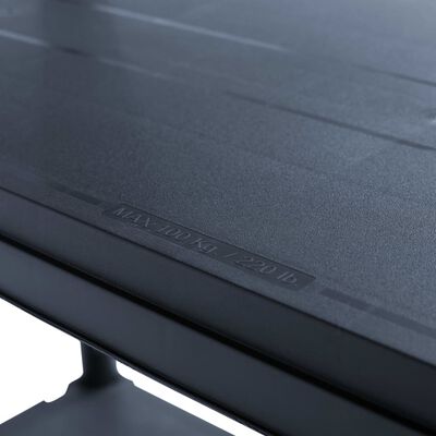 vidaXL Стелаж за съхранение, черен, 500 кг, 90x60x180 см, пластмаса