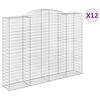 vidaXL Габионни кошници арка 12 бр 300x50x220/240см поцинковано желязо