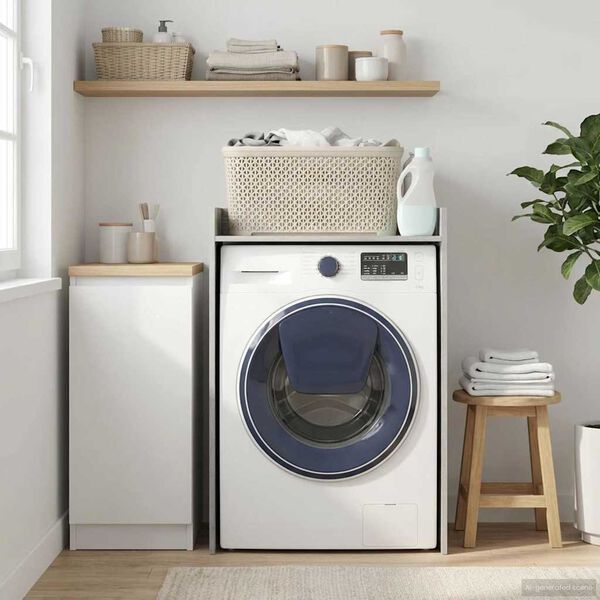 vidaXL Шкаф за пералня Сив Сонома 67,5 x 48 x 97 см Инженерно дърво