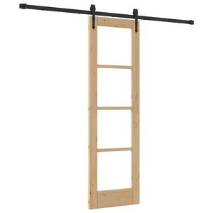 vidaXL Преплъзваща се врата ORKDAL Естествен 61 x 198,5 см