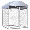 vidaXL Външна клетка за кучета с покрив, 100x100x125 см