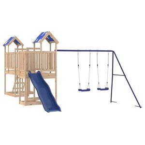 vidaXL Комбинирано детско съоръжение за игра на открито, бор масив