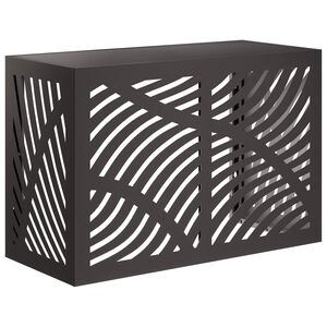 vidaXL Покритие за климатик Черно 90 x 40 x 60 см Стомана