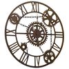 321456 vidaXL Wall Clock Brown 80 cm Metal