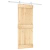 vidaXL Преплъзваща се врата Естествено и бяло 80 x 210 cm