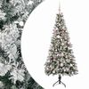 vidaXL Изкуствена коледна елха с топки 120 см 150 LED светодиода