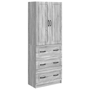 vidaXL Комплект шкафове 2 pcs Сив Сонома 66 x 34,5 x 87 см