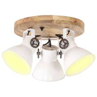 vidaXL Индустриална таванна лампа 25 W бяла 42x27 см E27